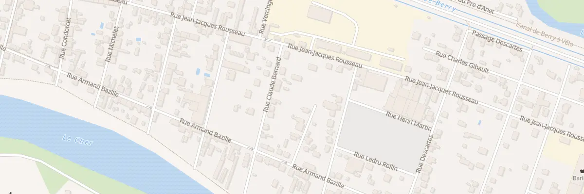 Plan du 8 Rue Claude Bernard à Vierzon