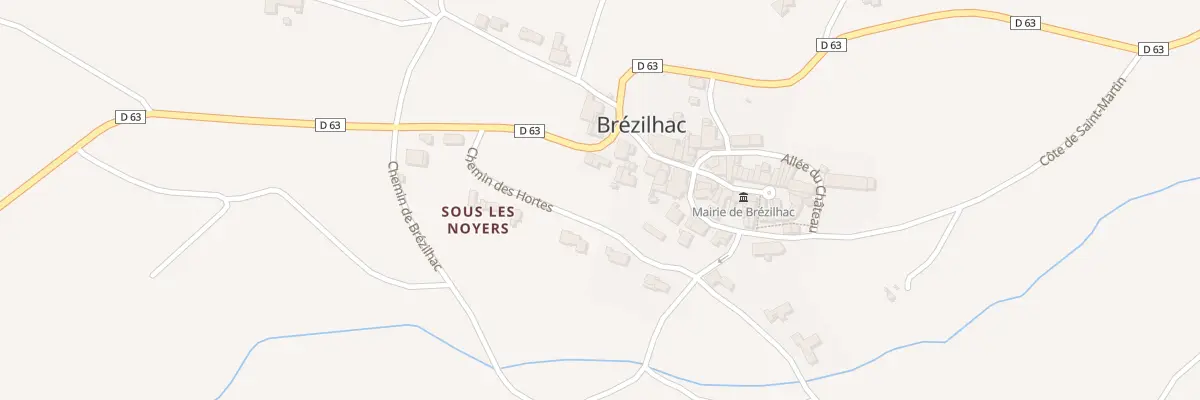 Plan de Rte de Mirepoix à Brézilhac