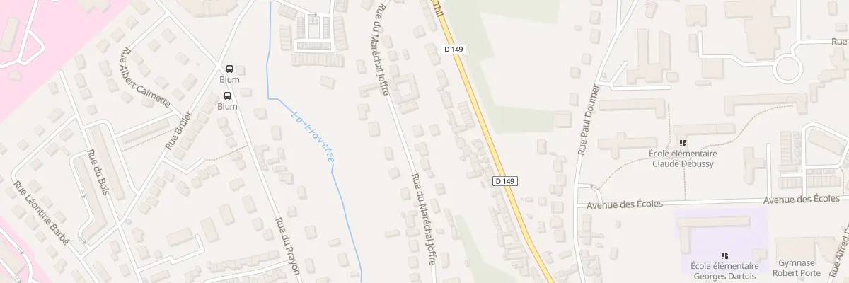 Plan du 62T Rue du Maréchal Joffre à Beauvais