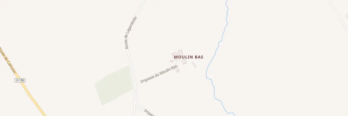 Plan du 5016 Au Moulin Bas à Cahuzac