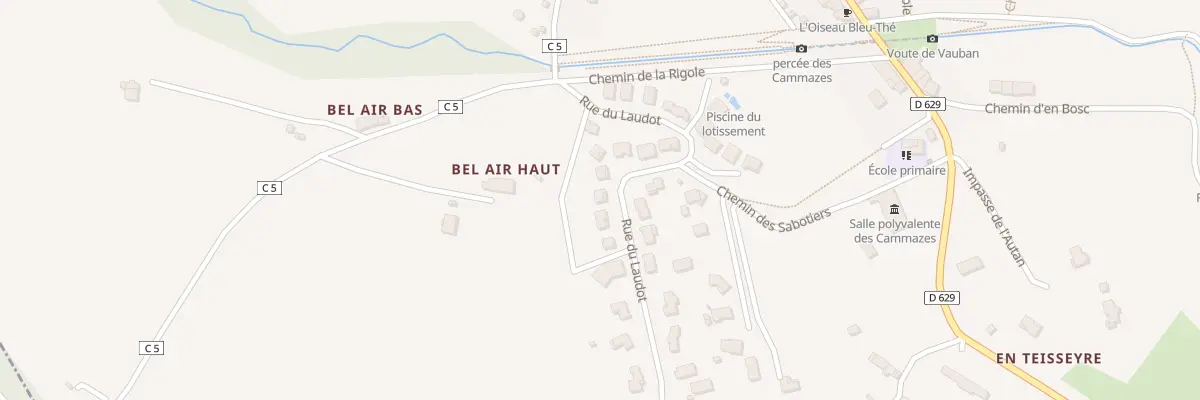 Plan du 14 Rue du Laudot aux Cammazes