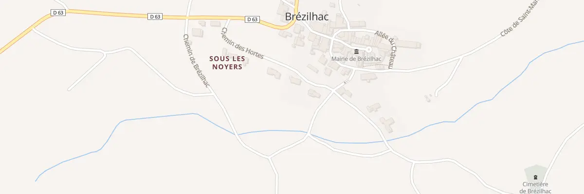 Plan du 5000 Sous les Noyers à Brézilhac
