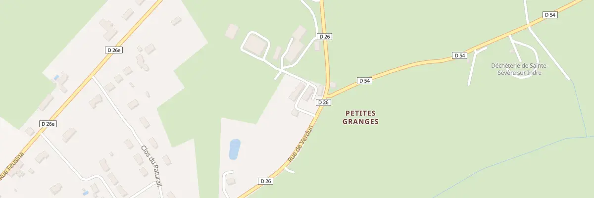 Plan du 1 Petites Granges à Sainte-Sévère-sur-Indre