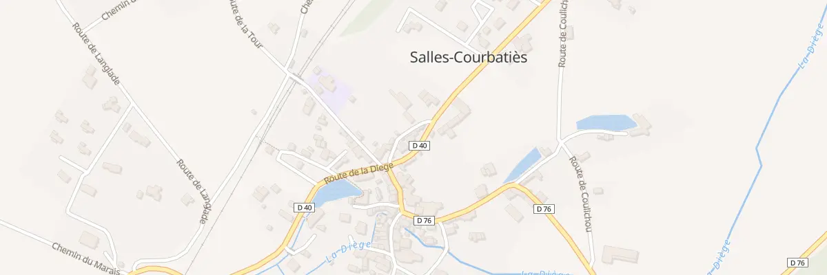 Plan du 5080 Salles Courbaties à Salles-Courbatiès
