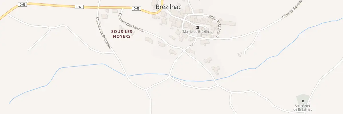 Plan du 62 Sous les Noyers à Brézilhac