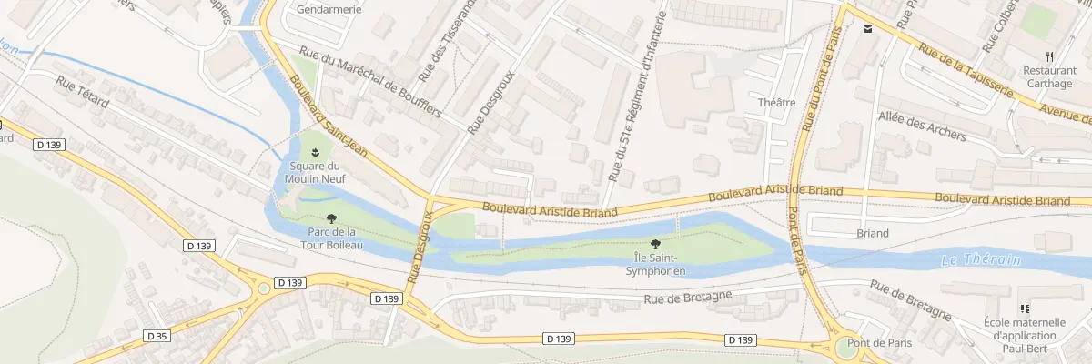 Plan du 48 Bd Aristide Briand à Beauvais