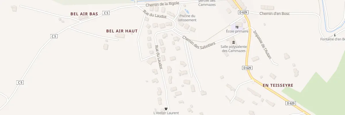 Plan du 25 Rue du Laudot aux Cammazes