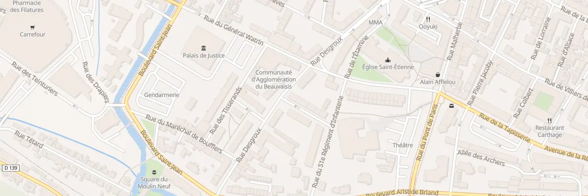 Plan du 1 Rue Edmond Léveillé à Beauvais