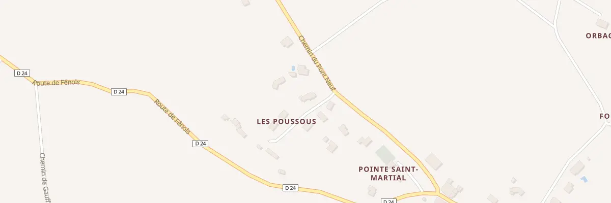 Plan du 5192 Les Poussous à Orban