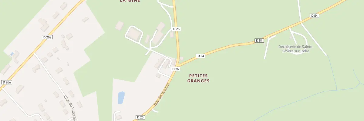 Plan du 2 Petites Granges à Sainte-Sévère-sur-Indre
