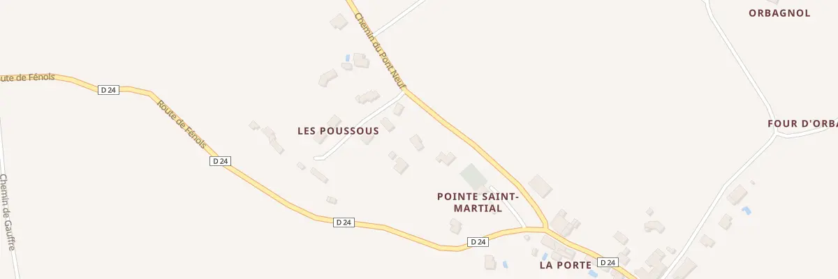 Plan du 5125 Les Poussous à Orban