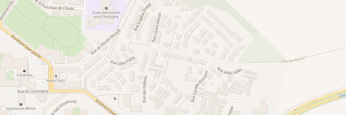 Plan du 10 Rue Jules Vallès à Guyancourt