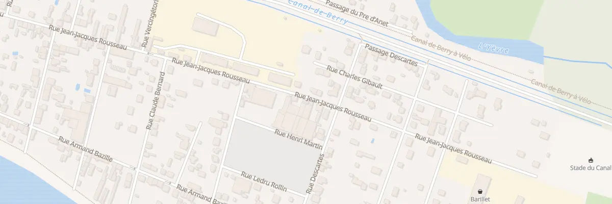 Plan du 91 Rue Jean Jacques Rousseau à Vierzon