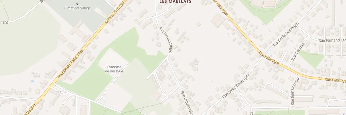 Plan du 18 Rue Urbain Nègre à Vierzon