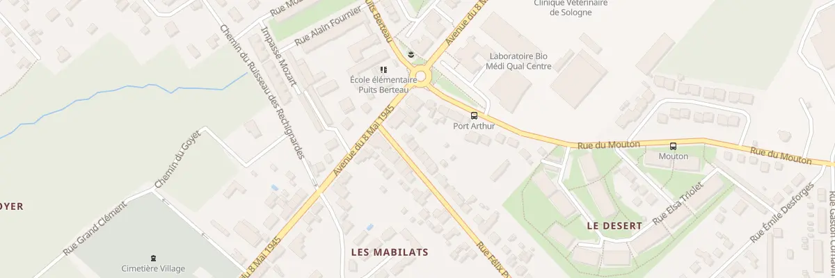 Plan du 5 Rue Félix Pyat à Vierzon