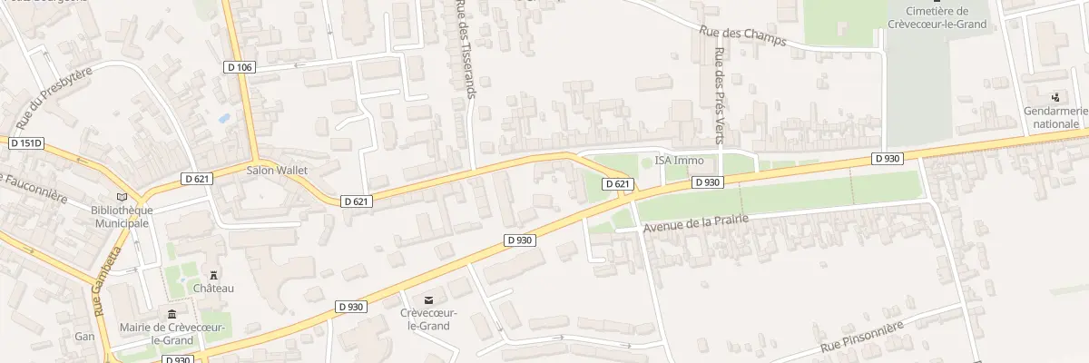 Plan du 50 Rue du Gen Moret à Crèvecœur-le-Grand
