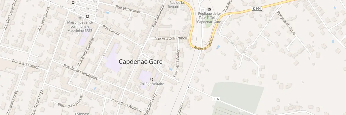 Plan du 8 Rue Henri Wallon à Capdenac-Gare