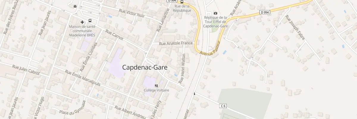 Plan du 6 Rue Henri Wallon à Capdenac-Gare