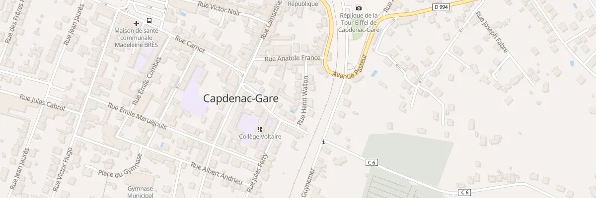 Plan du 10 Rue Henri Wallon à Capdenac-Gare