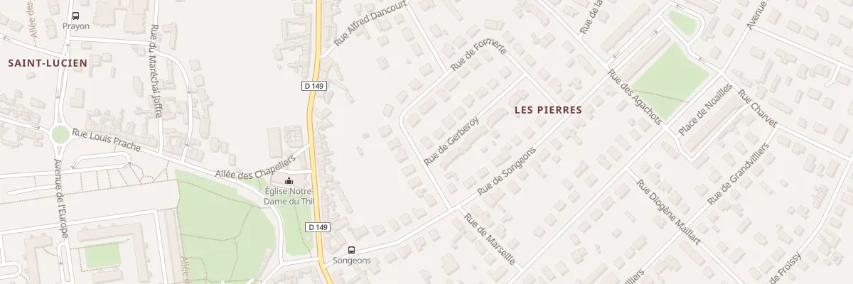 Plan du 1 Rue de Gerberoy à Beauvais