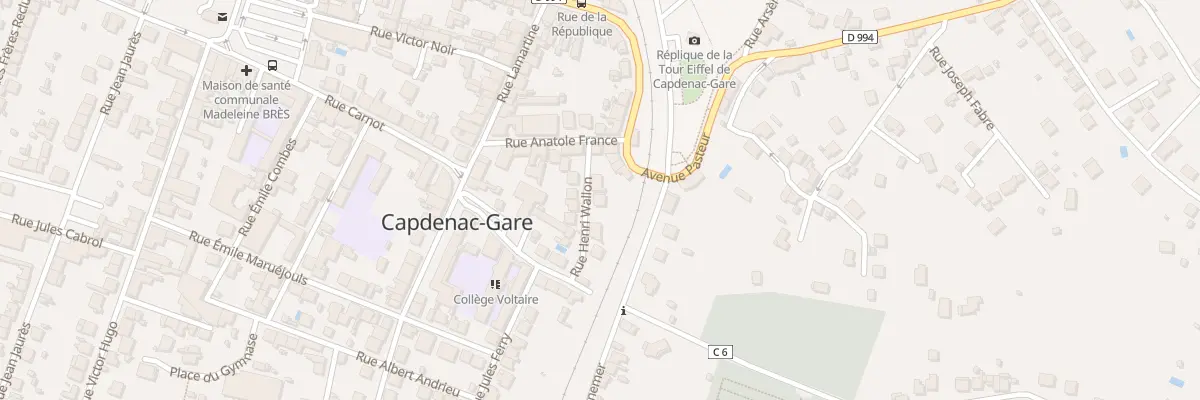 Plan du 9 Rue Henri Wallon à Capdenac-Gare