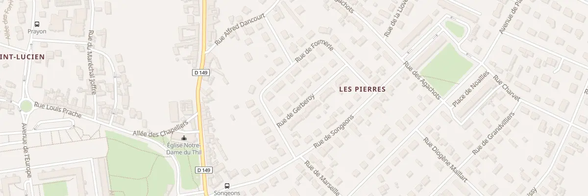 Plan du 5 Rue de Gerberoy à Beauvais
