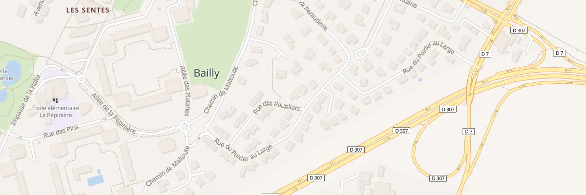 Plan du 2 Rue des Peupliers à Bailly