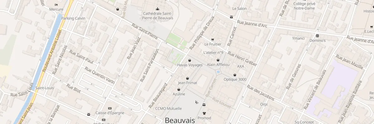 Plan du 1 Rue Beauregard à Beauvais