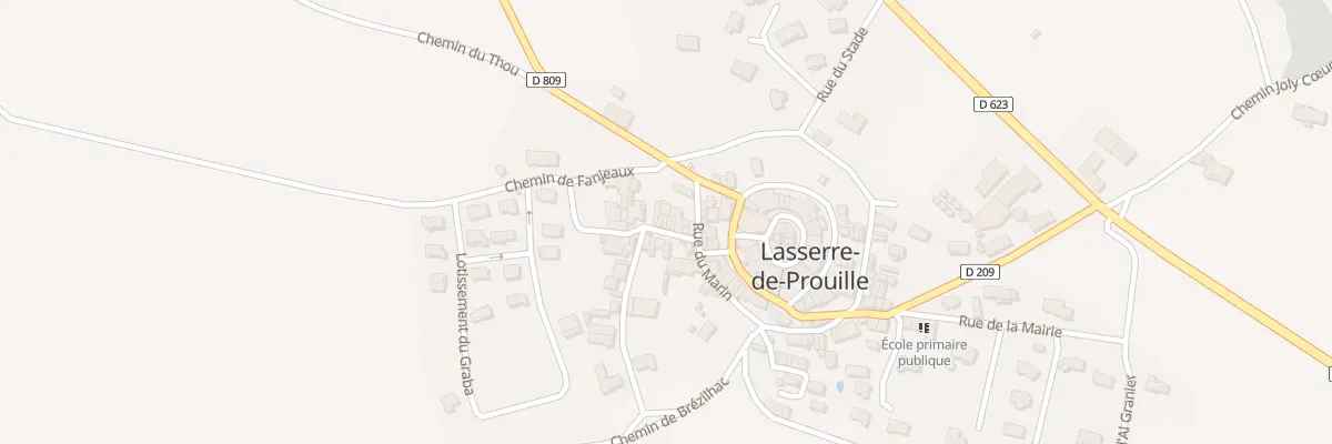 Plan du 2 Le Village à Lasserre-de-Prouille