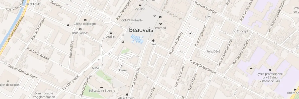 Plan du 2B Rue de la Madeleine à Beauvais