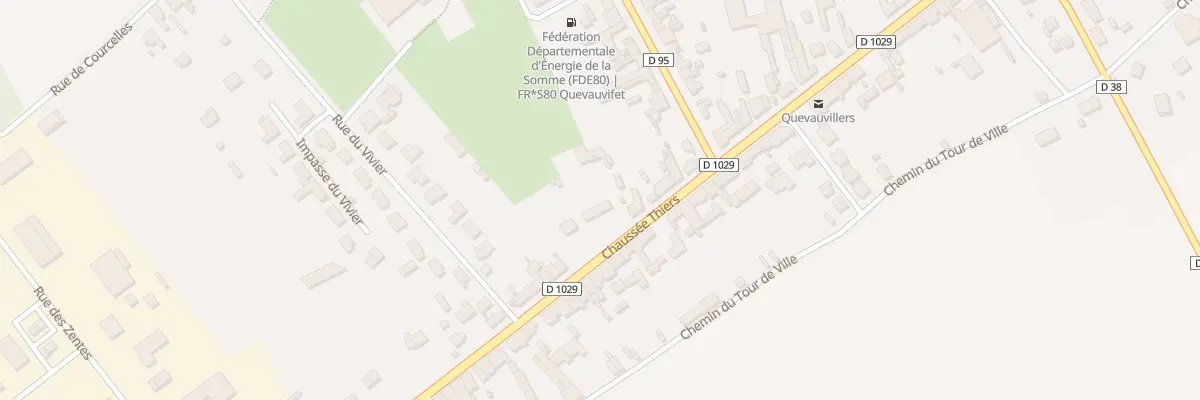 Plan du 68 Vc Chaussee Thiers à Quevauvillers