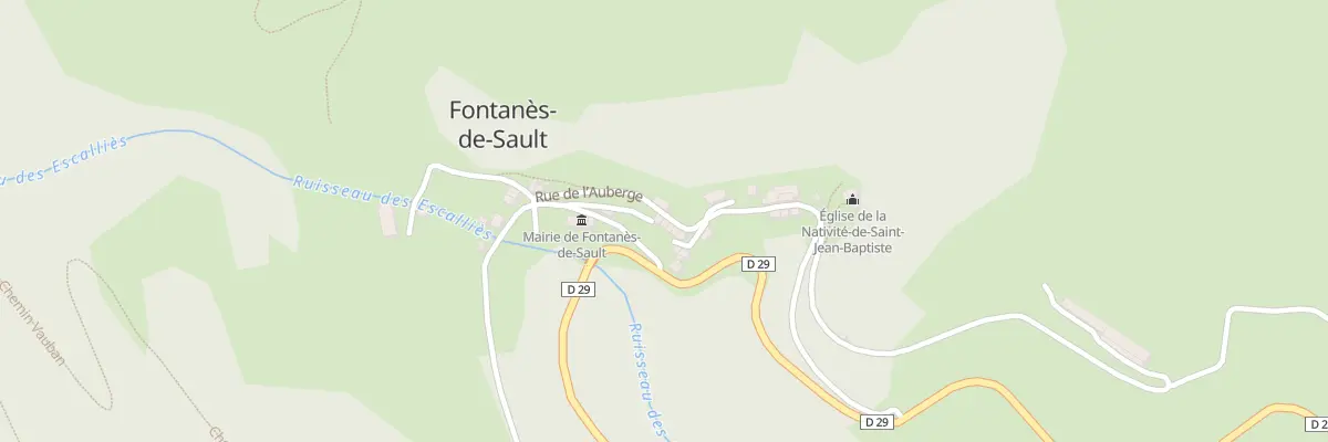Plan de la Rue de la Forge à Fontanès-de-Sault