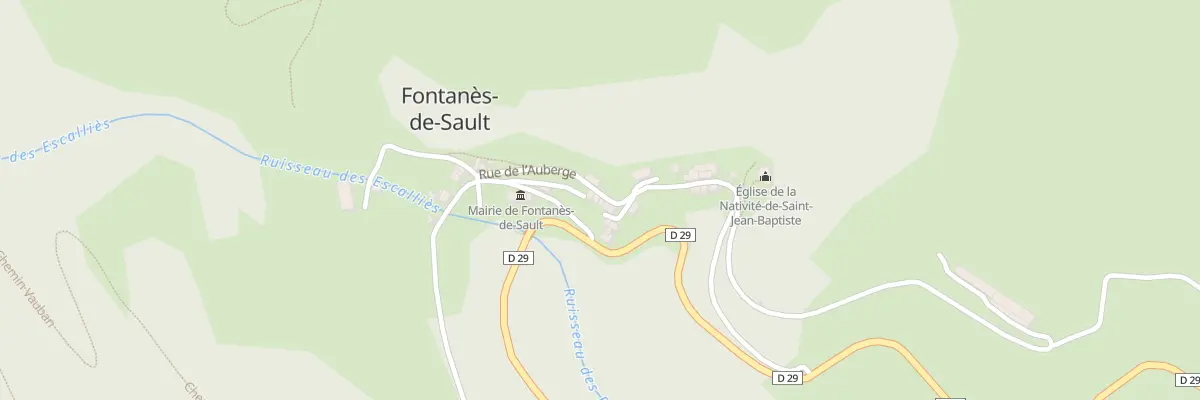 Plan du 1 Le Village à Fontanès-de-Sault