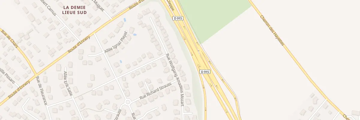Plan du 36 Rue Wolfgang Amadeus Mozart à Osny