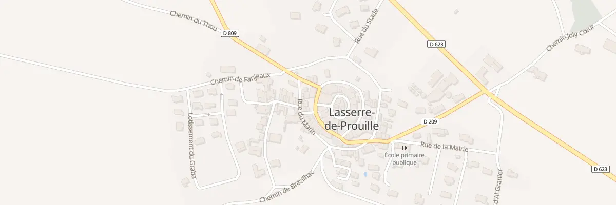 Plan du 2 Pl de l’Eglise à Lasserre-de-Prouille
