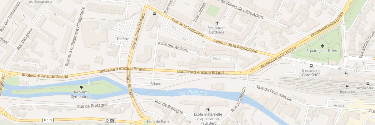Plan du 14 Bd Aristide Briand à Beauvais
