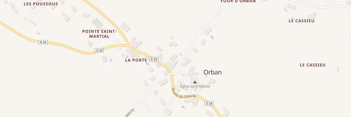Plan du 5007 Saint Martial à Orban