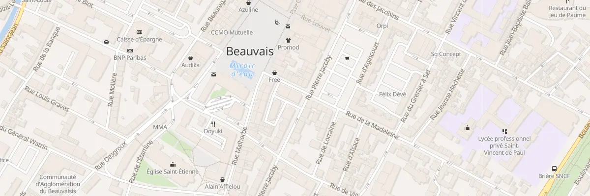 Plan du 12 Rue de la Madeleine à Beauvais