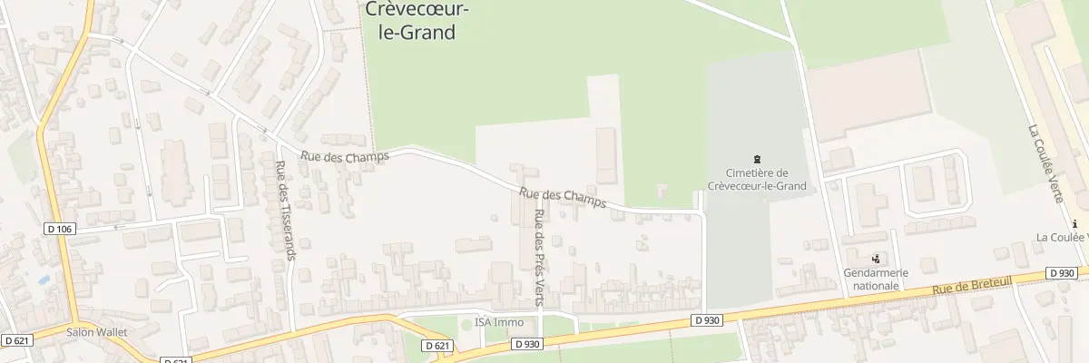Plan du 29 Rue des Champs à Crèvecœur-le-Grand