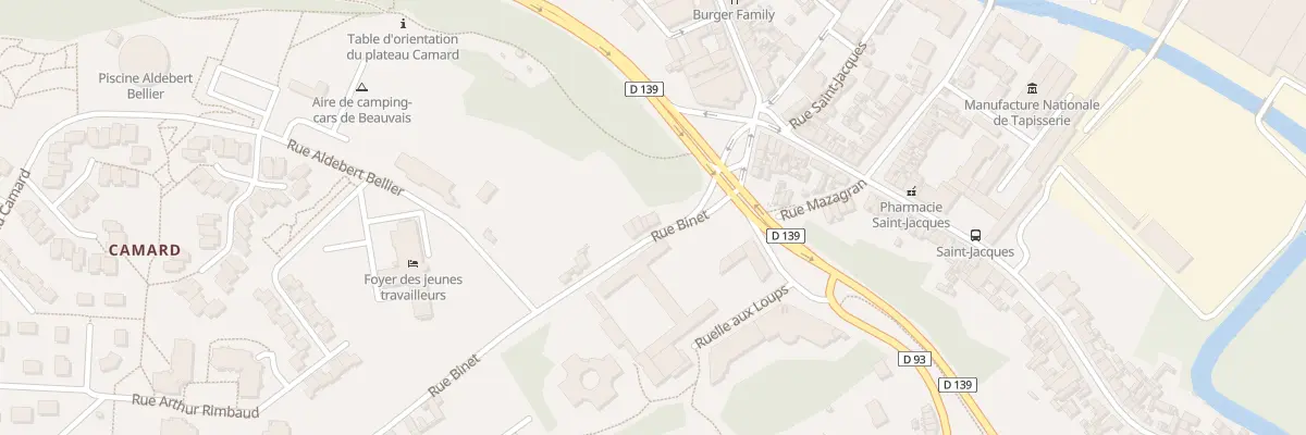 Plan du 6 Rue Binet à Beauvais