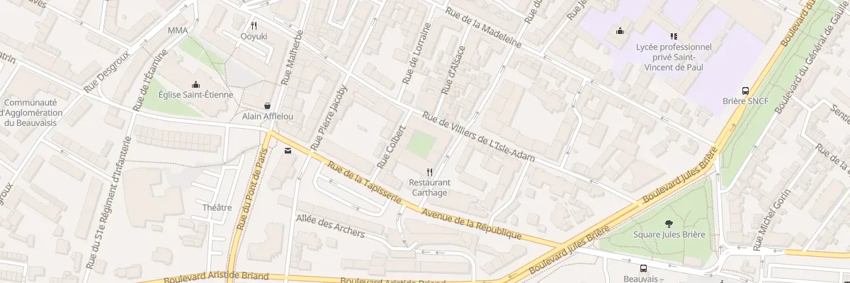 Plan du 1B Rue Colbert à Beauvais