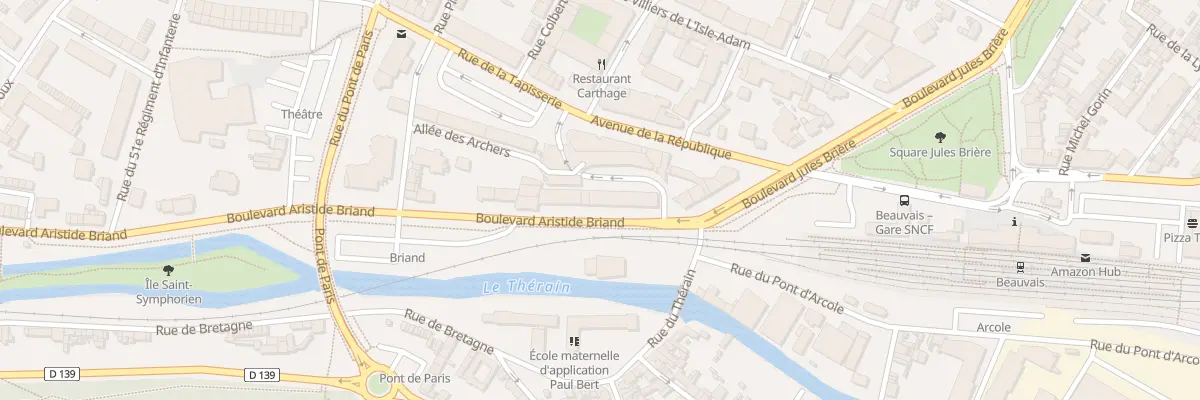 Plan du 8 Bd Aristide Briand à Beauvais