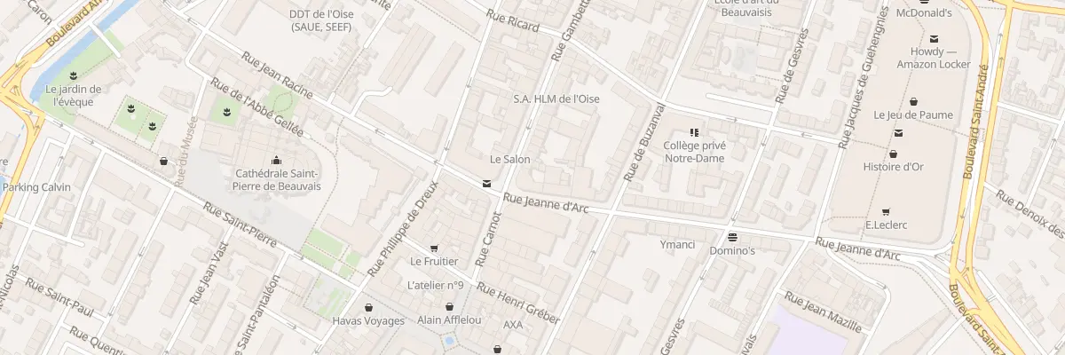 Plan du 2 Rue Gambetta à Beauvais