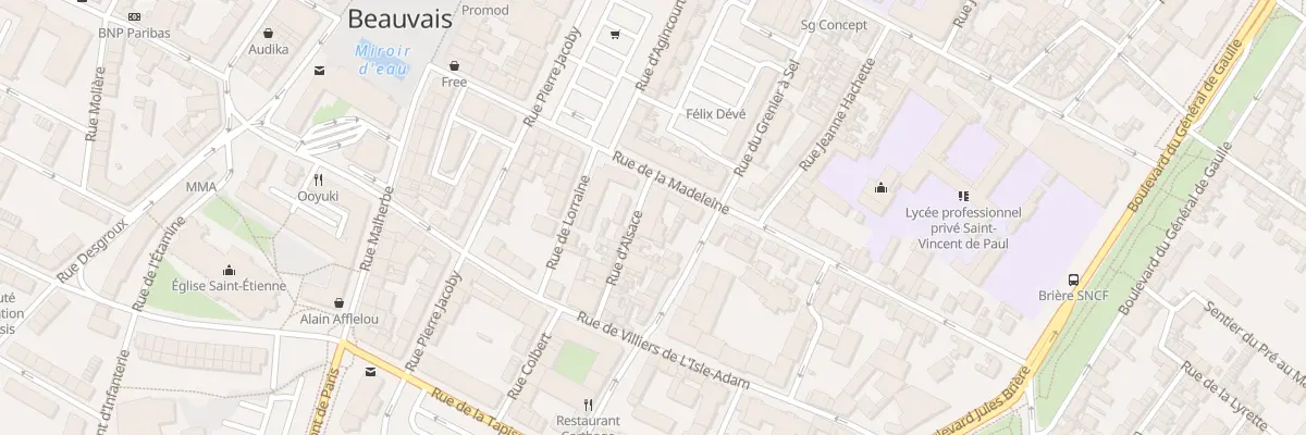 Plan du 40 Rue de la Madeleine à Beauvais