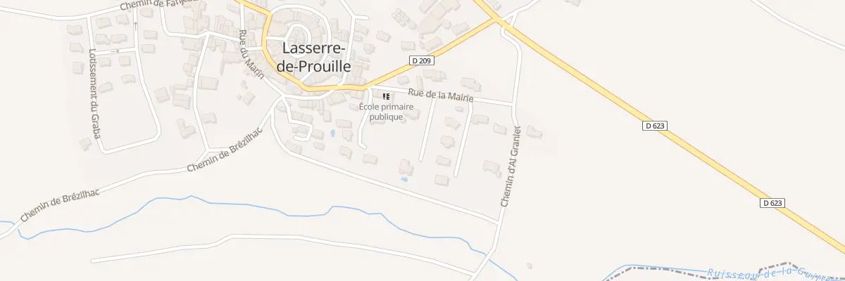 Plan du 108 Al Granier partie ouest à Lasserre-de-Prouille
