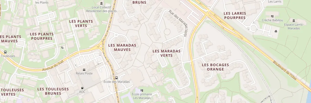Plan du 2 Rue des Maradas Verts à Pontoise