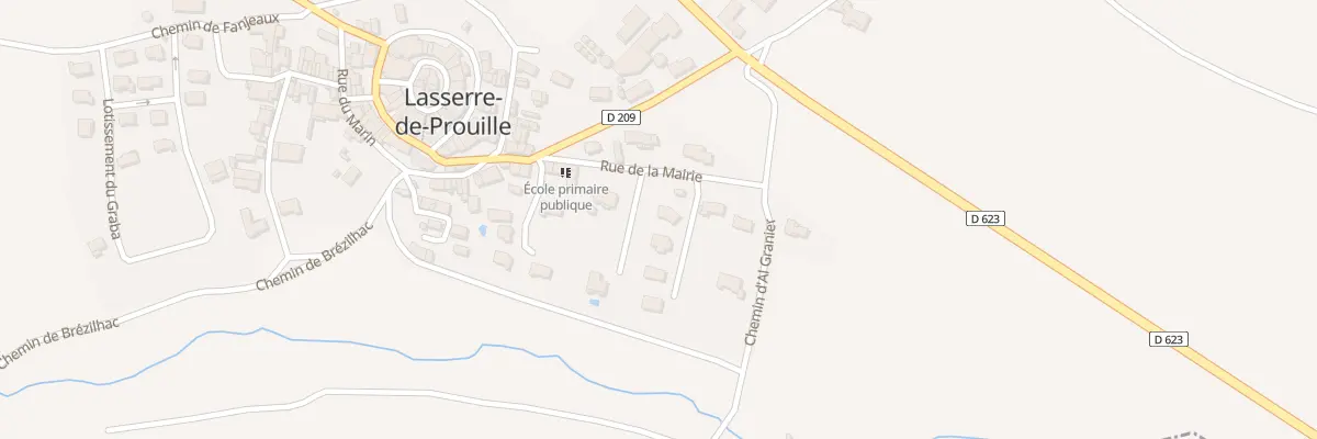 Plan du 14 Al Granier partie ouest à Lasserre-de-Prouille