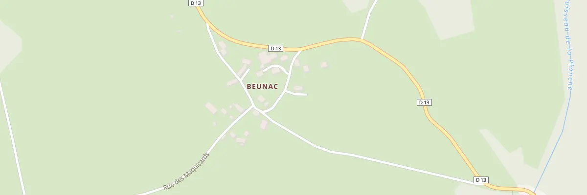 Plan du 5221 Beunac à Saint-Merd-de-Lapleau