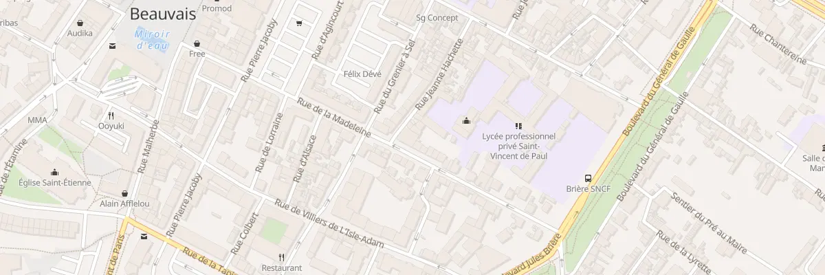 Plan du 49 Rue de la Madeleine à Beauvais
