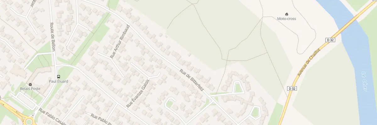 Plan du 45 Rue de Bitterfeld à Vierzon